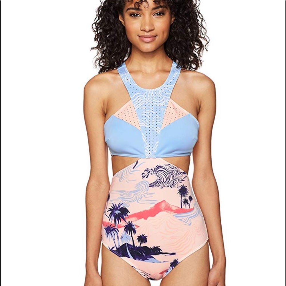 Roxy Pop Surf High Neck One Piece Swimsuit